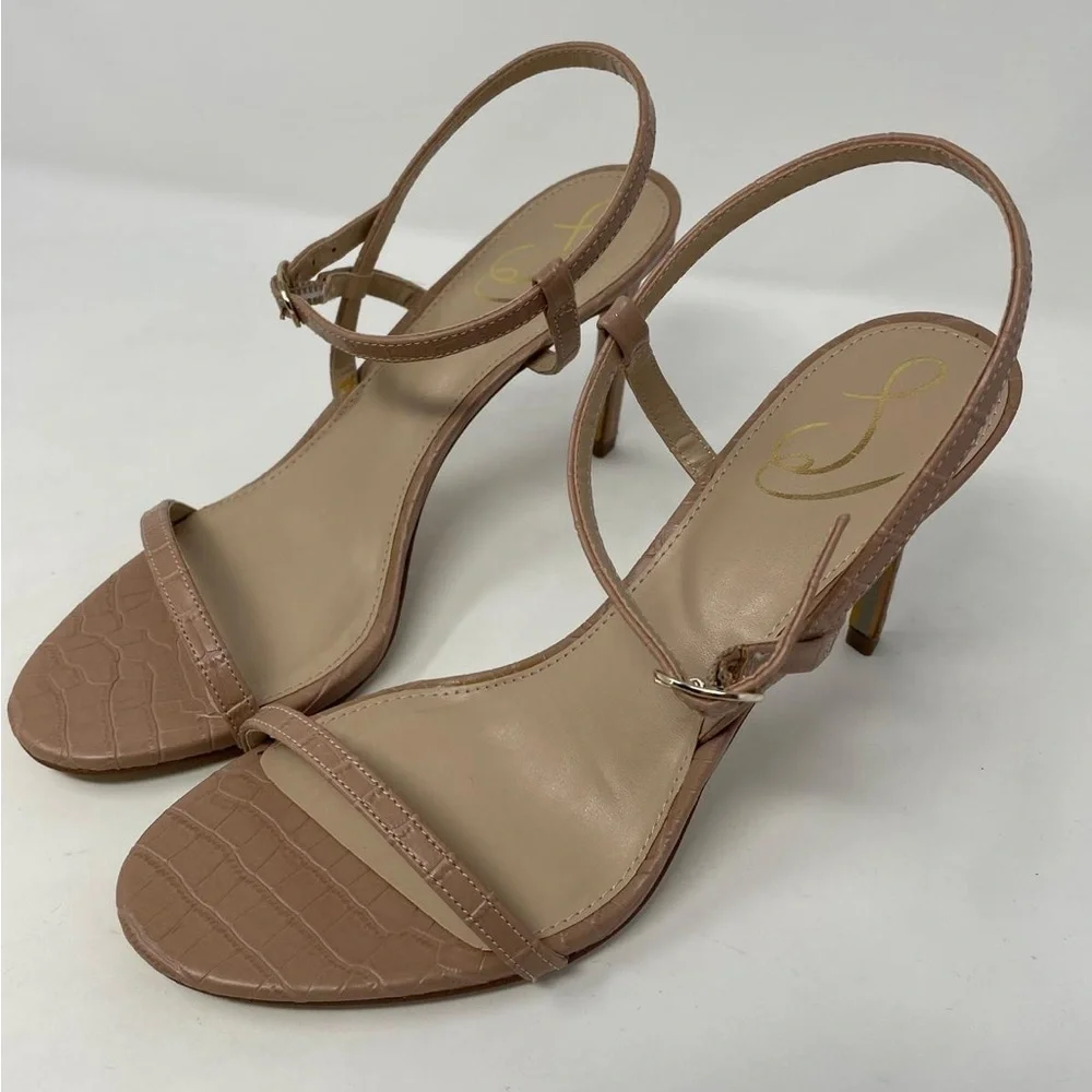 Sam Edelman Doran Heel Sandals in Maple Croco - NWT - Picture 9 of 12